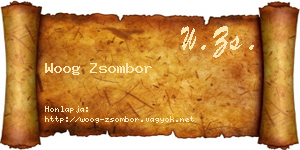 Woog Zsombor névjegykártya